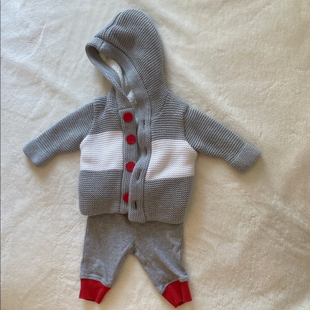 Hanna Andersson Knit Sherpa Jacket & Pants Set